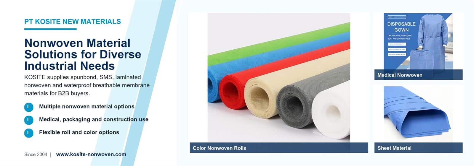 KOSITE nonwoven material solutions for industrial needs